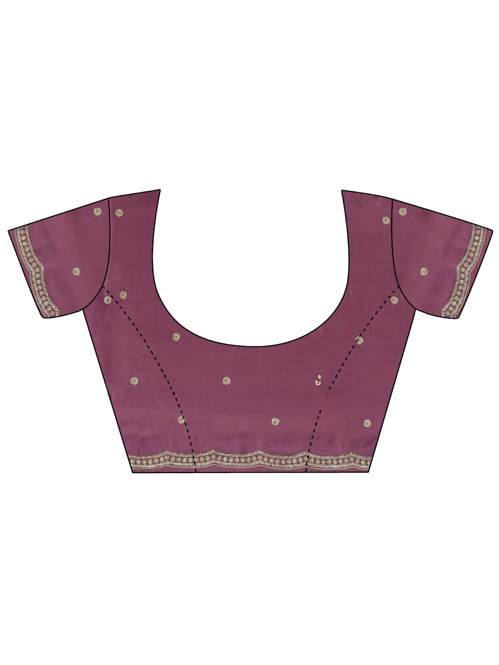 Mauve Embellished Silk Blend Saree