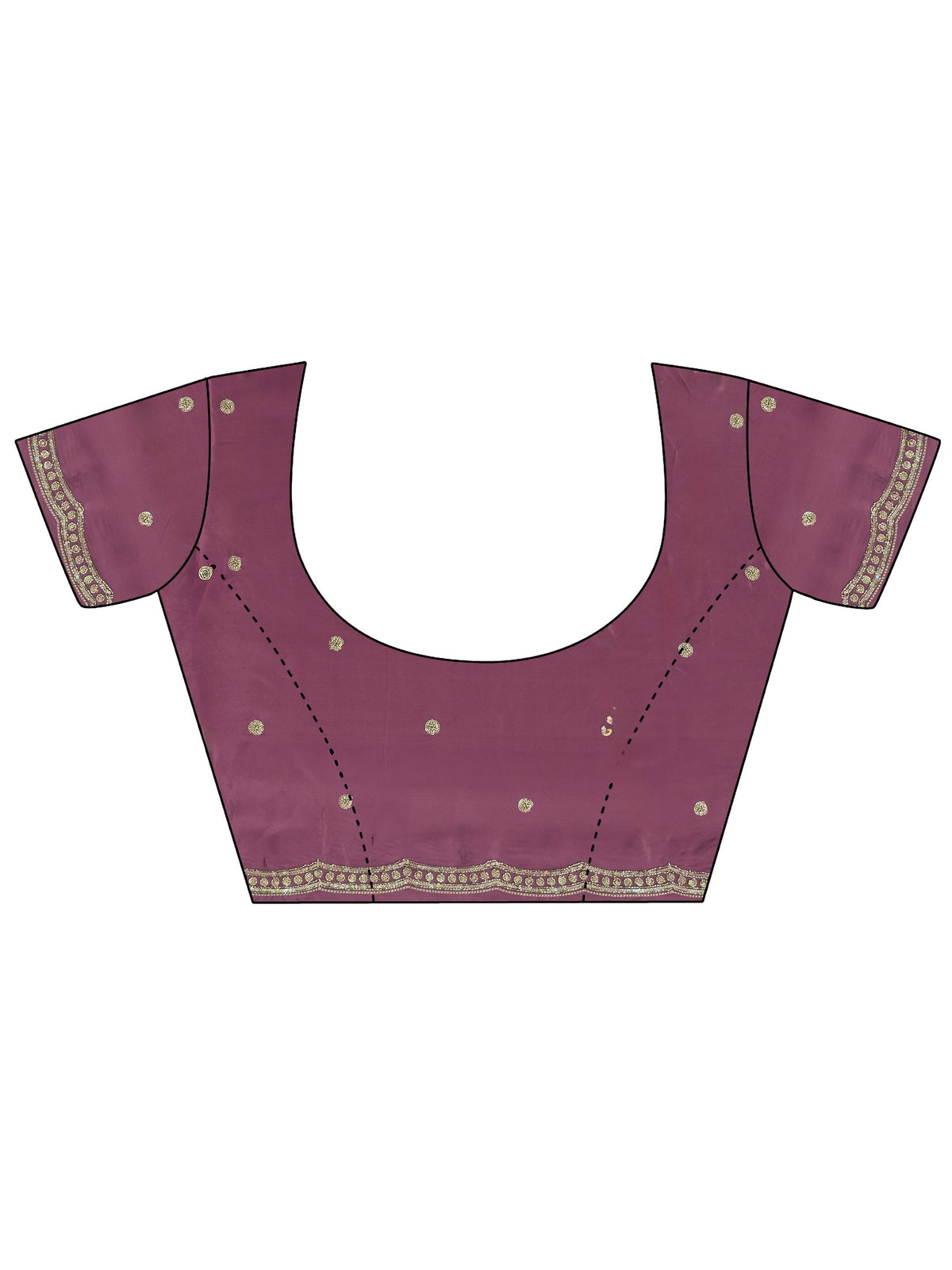 Mauve Embellished Silk Blend Saree