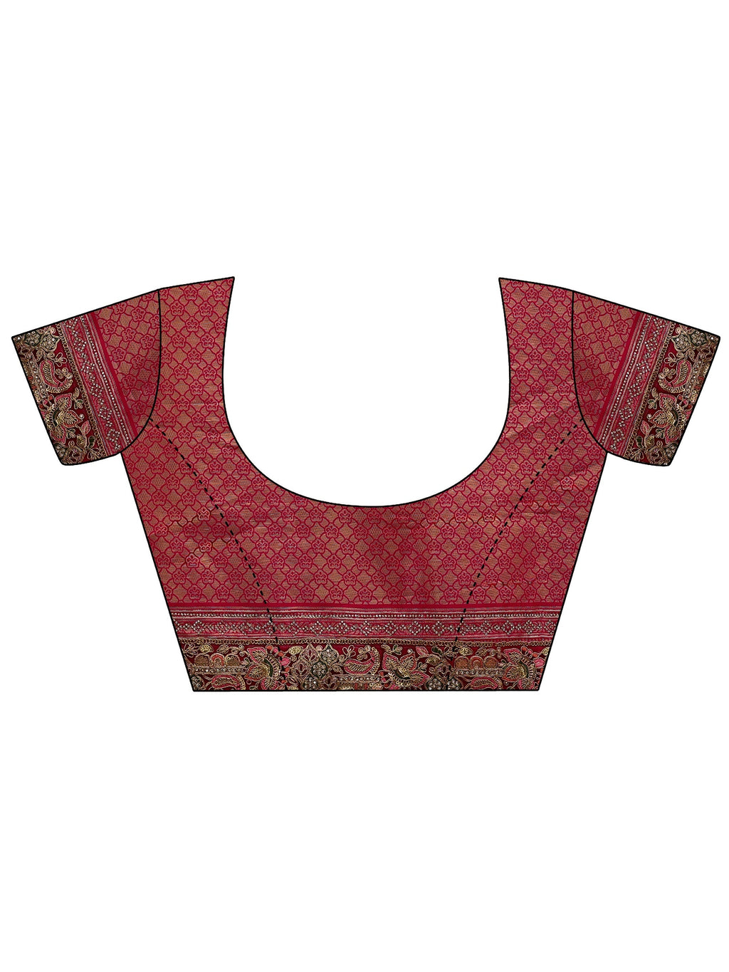 Art Gold Silk Blend Saree with Embroidered Border