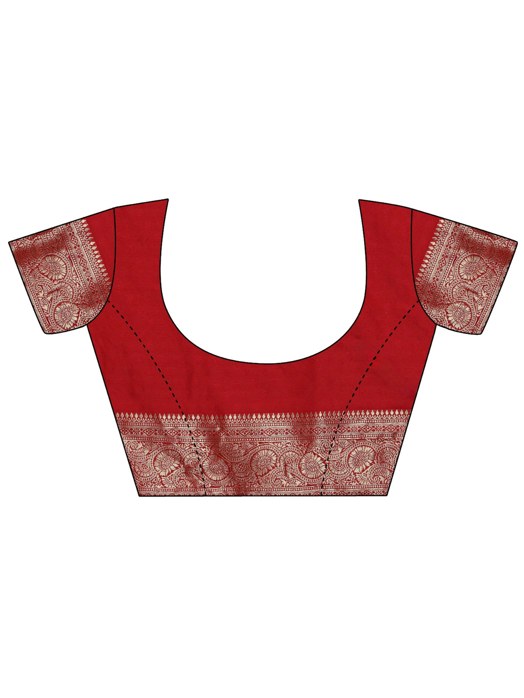 Vermilion Red Banarasi Silk Blend Saree
