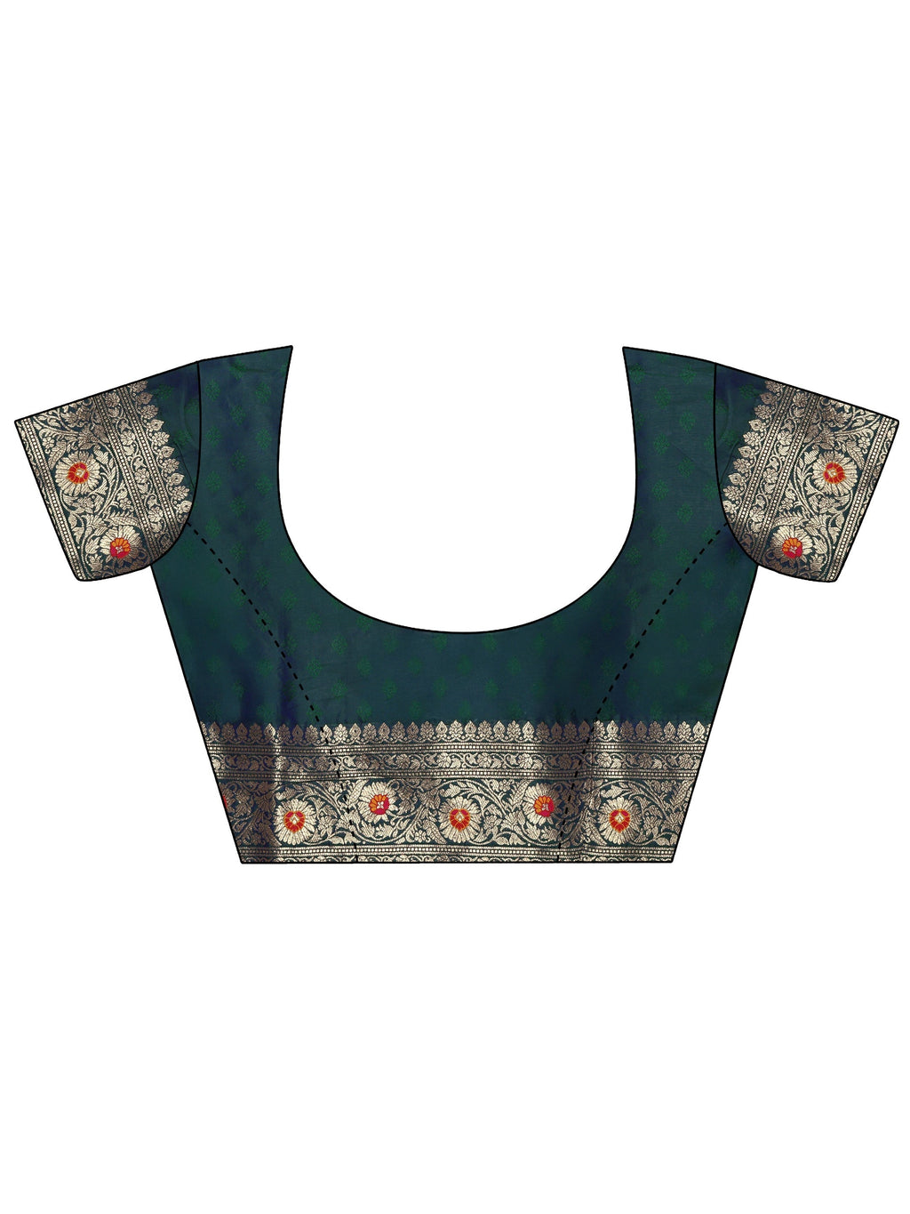 Navy Blue Meenakari Banarasi Silk Blend Saree