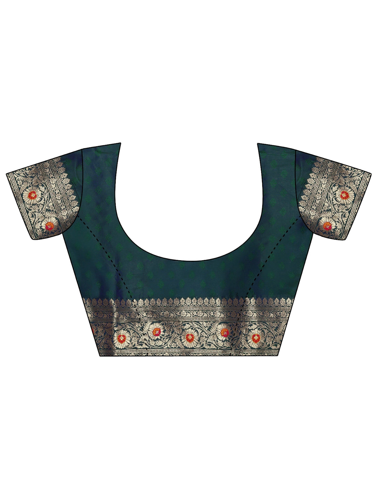 Navy Blue Meenakari Banarasi Silk Blend Saree