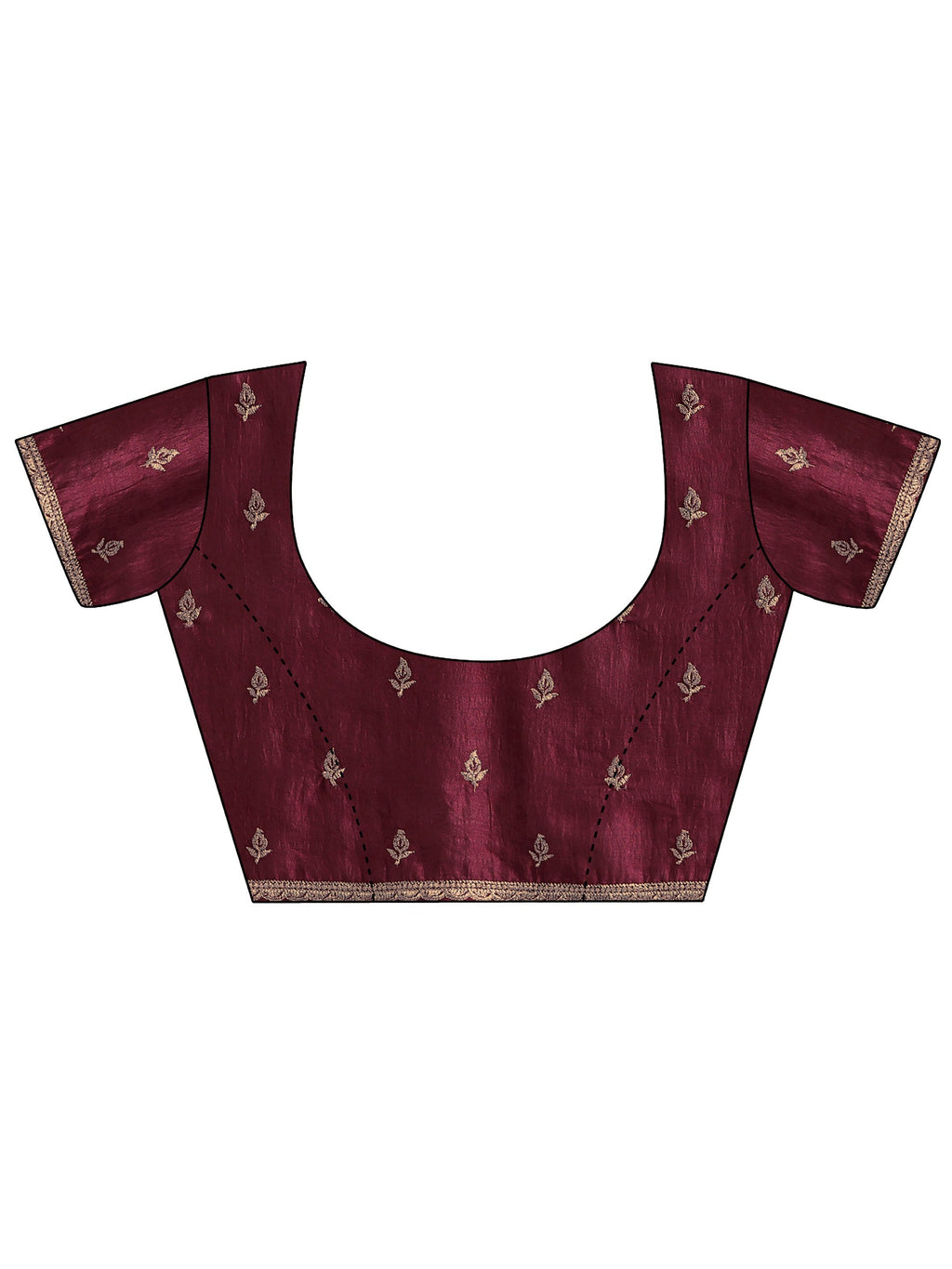 Maroon Stone Work Embelllished Silk Blend Saree