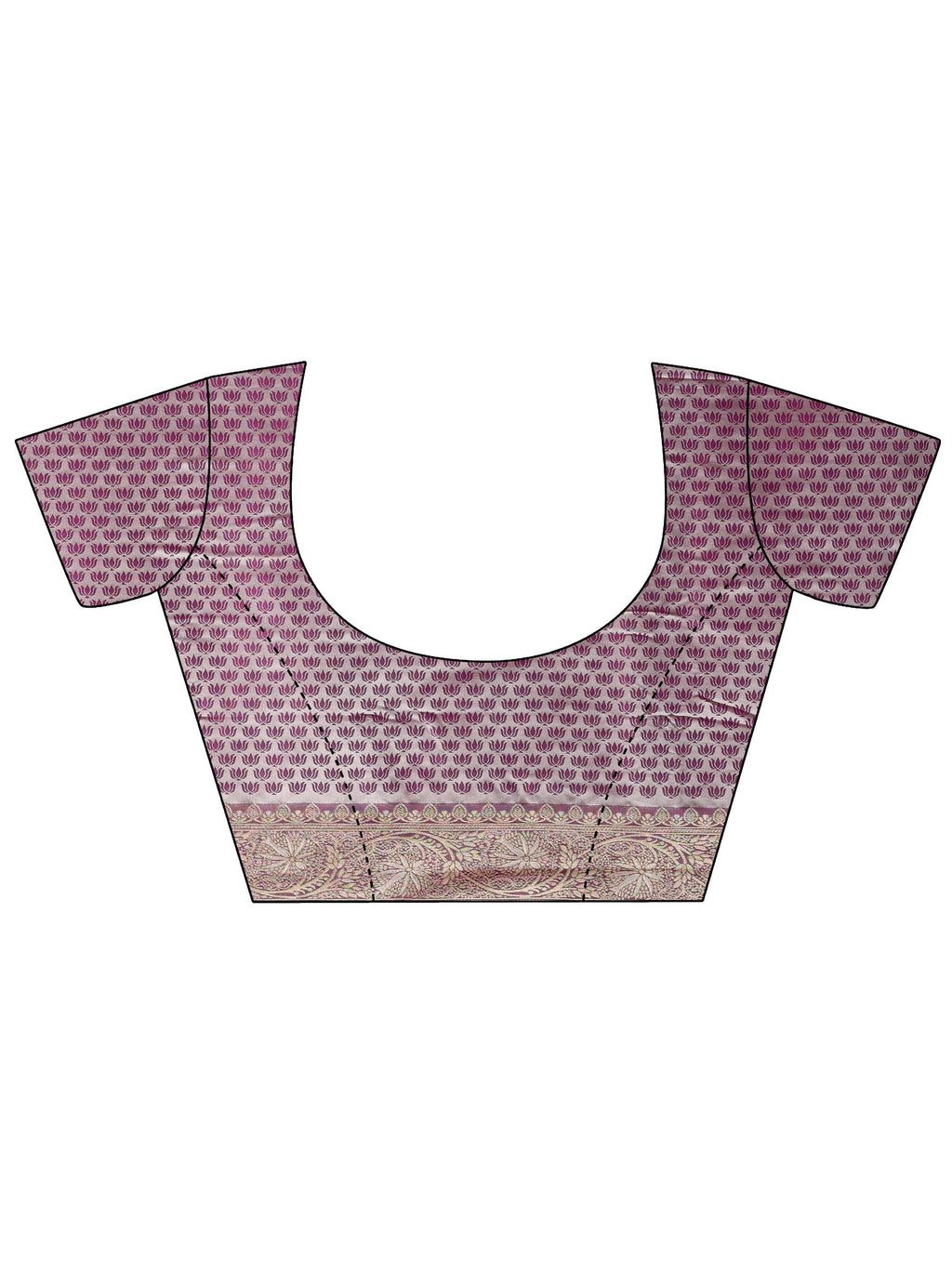 Dusty Lilac Banarasi Satin Saree