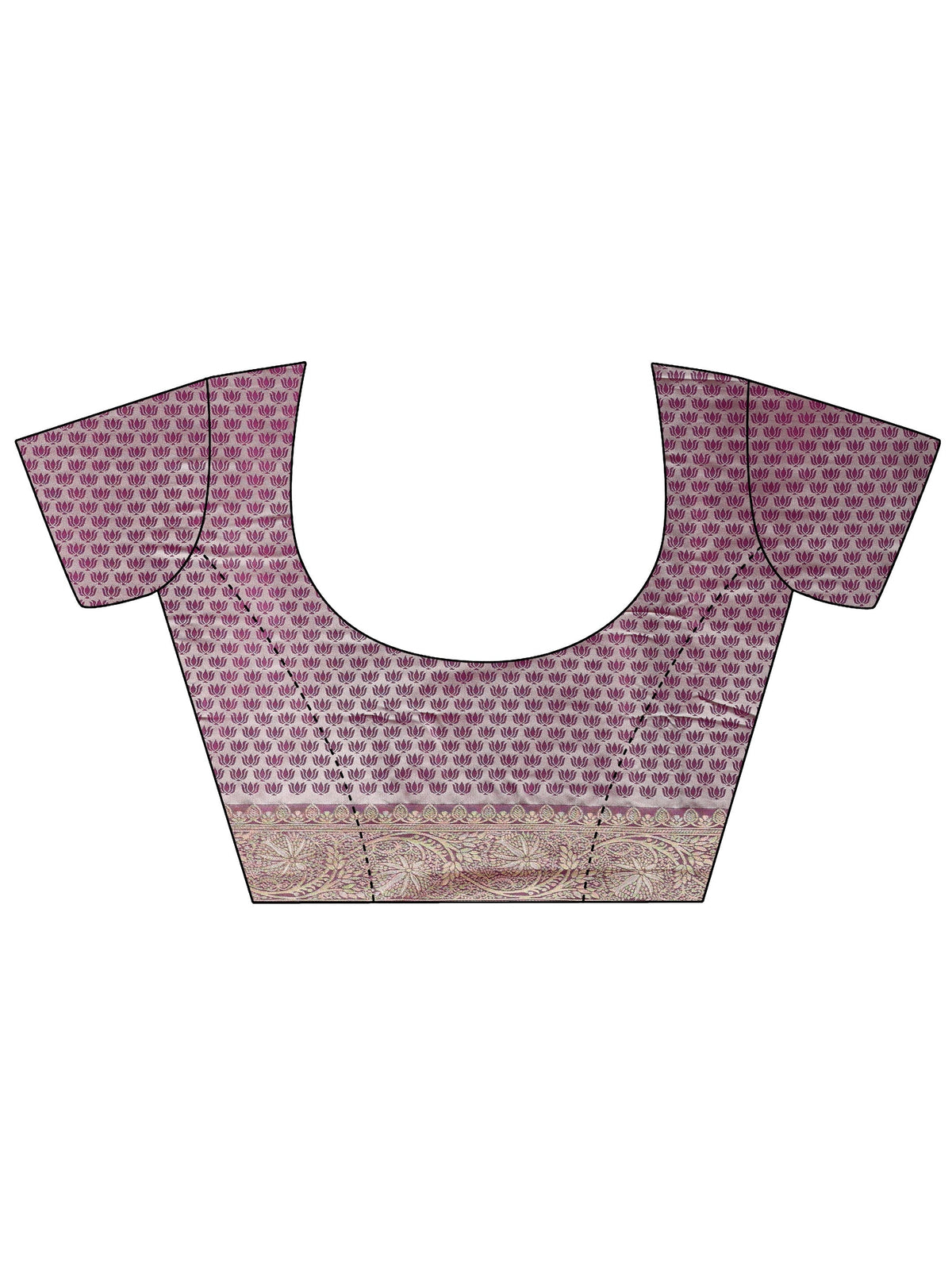 Dusty Lilac Banarasi Satin Saree
