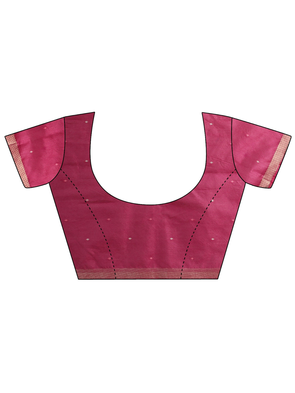 Rani Pink Woven Design Silk Blend Saree