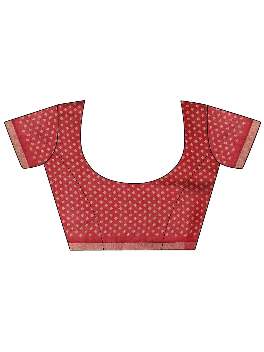 Mustard Leheriya Printed Cotton Blend Saree With Unstitched Blouse Piece