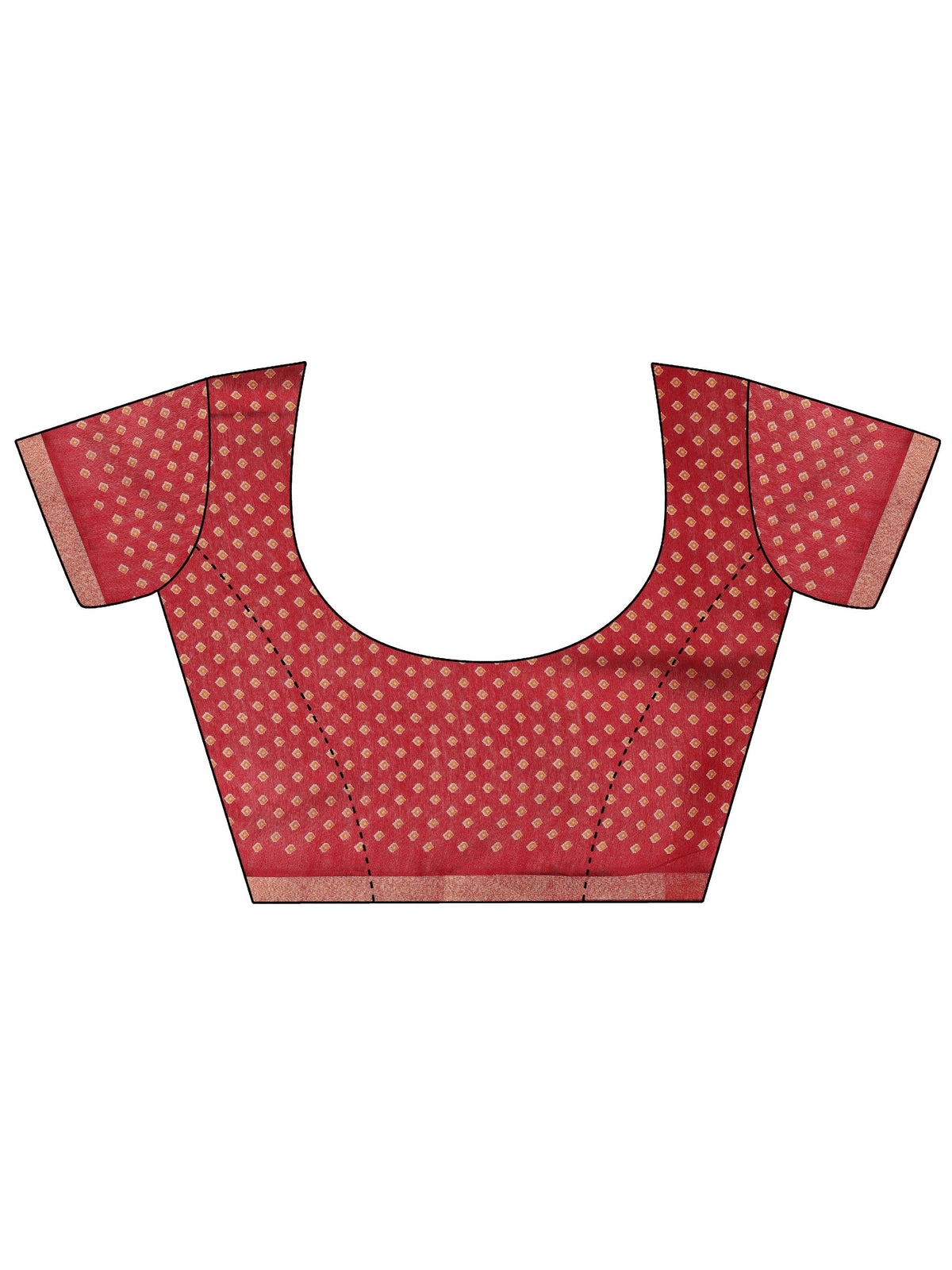 Mustard Leheriya Printed Cotton Blend Saree With Unstitched Blouse Piece