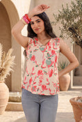 Floral Print Cotton Top