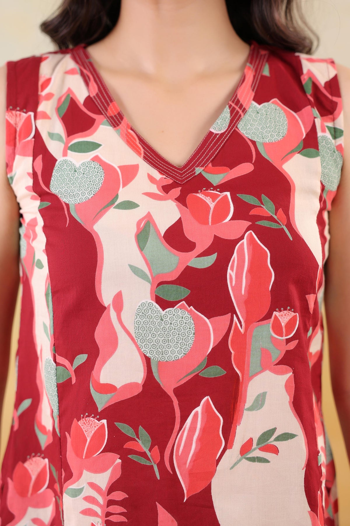 Floral Print Cotton Top