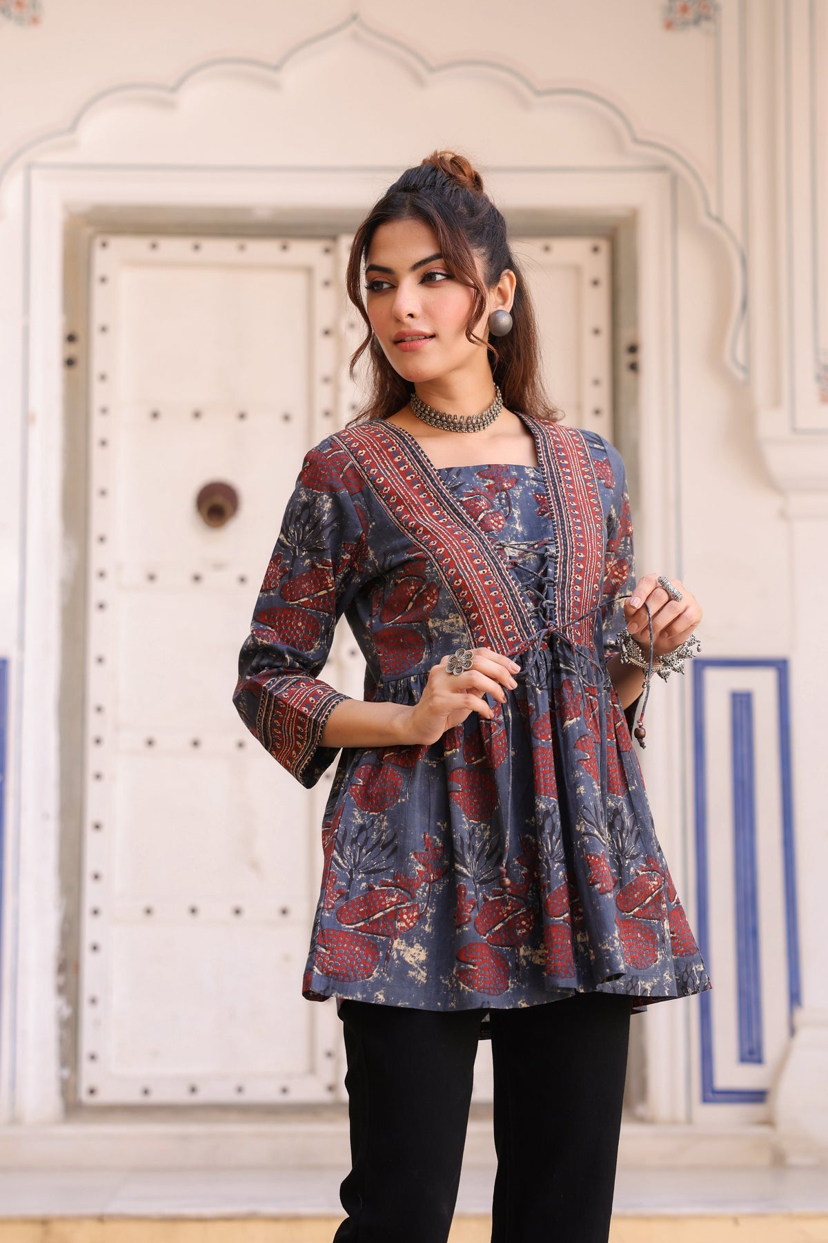 Floral Print Cotton Top