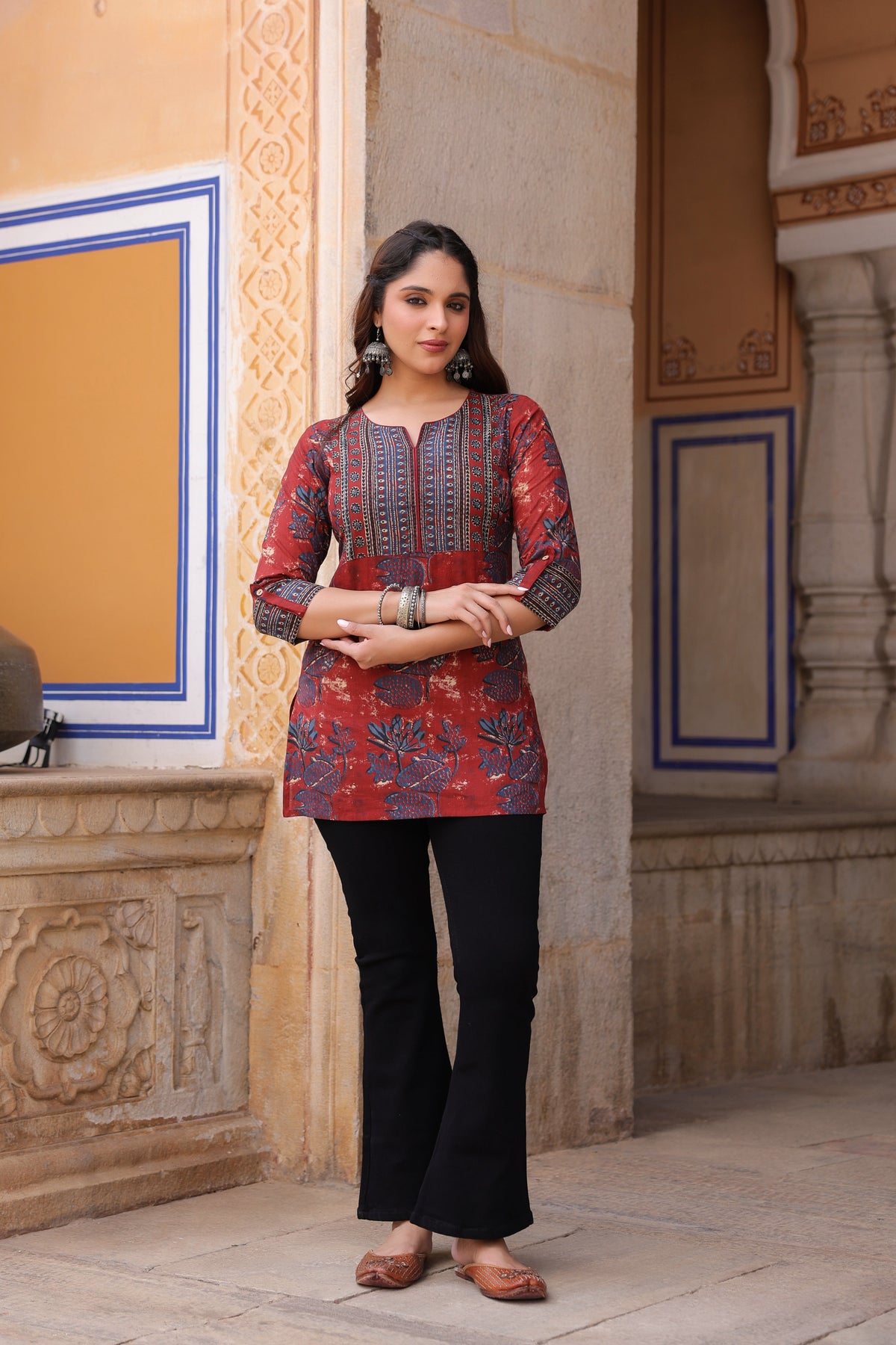 Floral Print Cotton Top