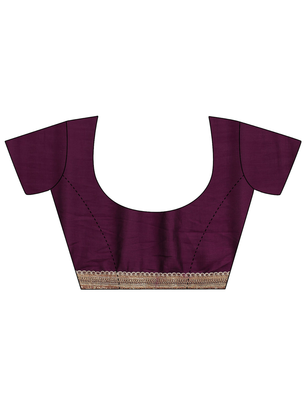 Burgundy Tribal Printed Silk Blend Saree With Unstitched Blouse Piece