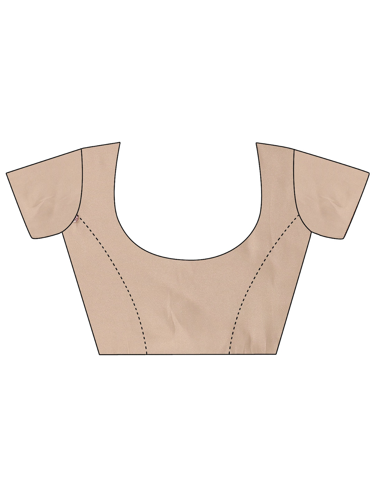 Cream Embellished Silk Blend Saree With Unstitched Blouse Piece