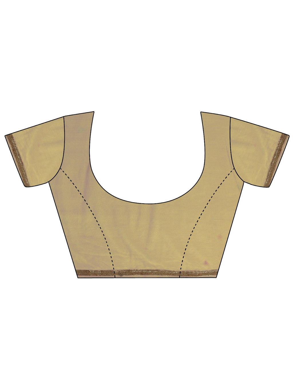 Brown Woven Design Net Saree With Unstitched Blouse Piece