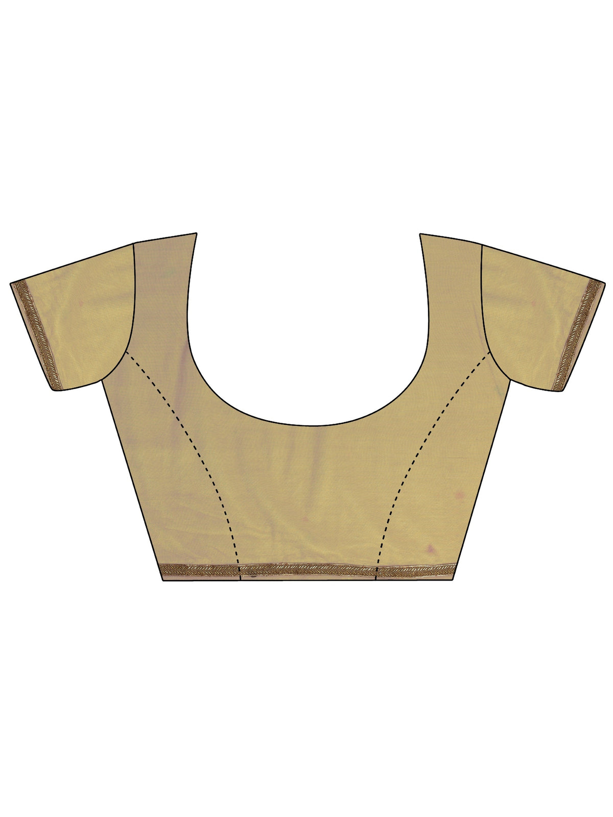 Brown Woven Design Net Saree With Unstitched Blouse Piece