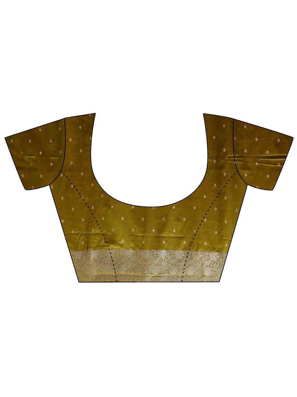 Green Floral Woven Design Silk Blend Saree With Unstitched Blouse Piece