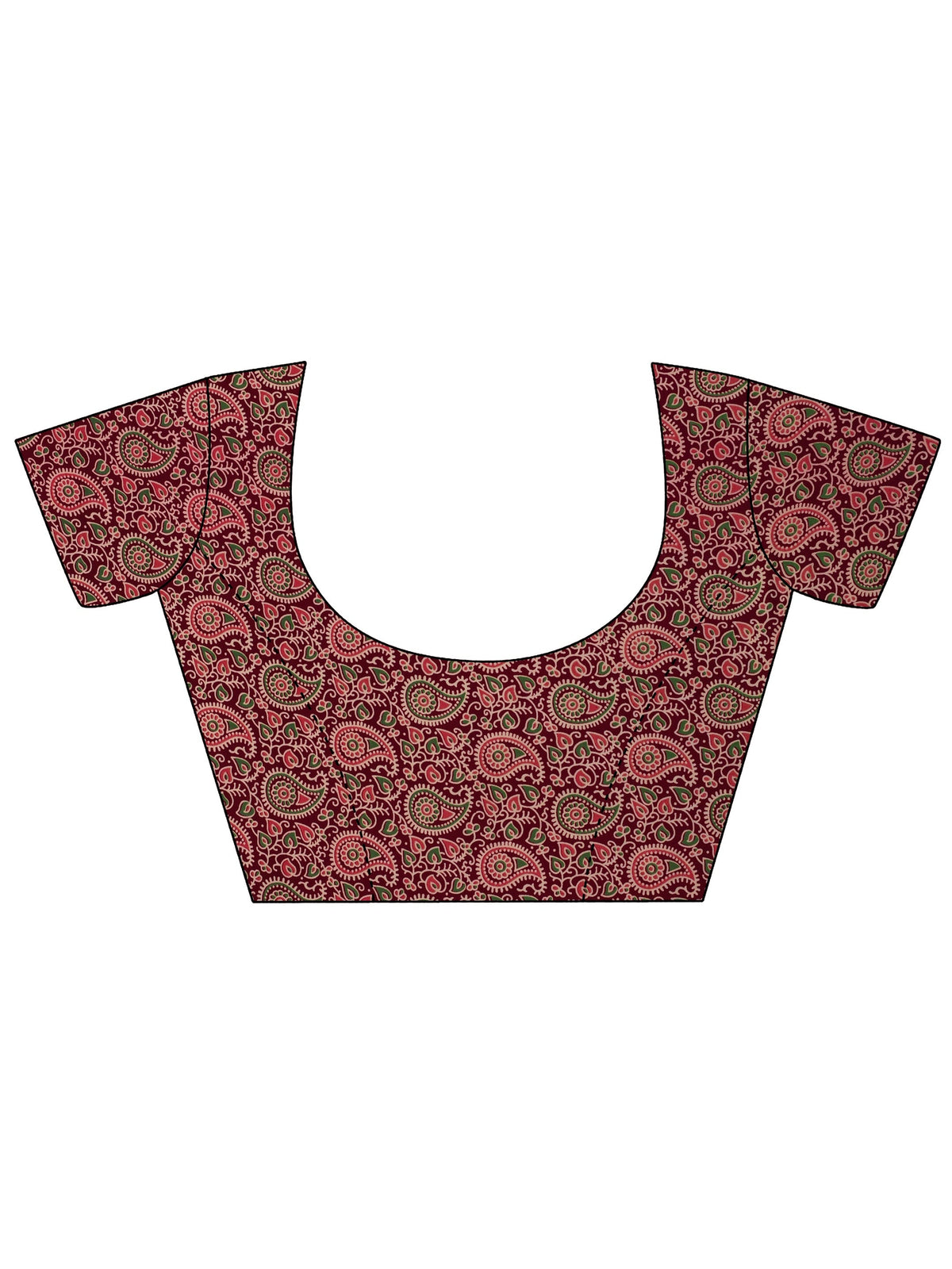 Burgundy Solid Satin Saree With Unstitched Blouse Piece