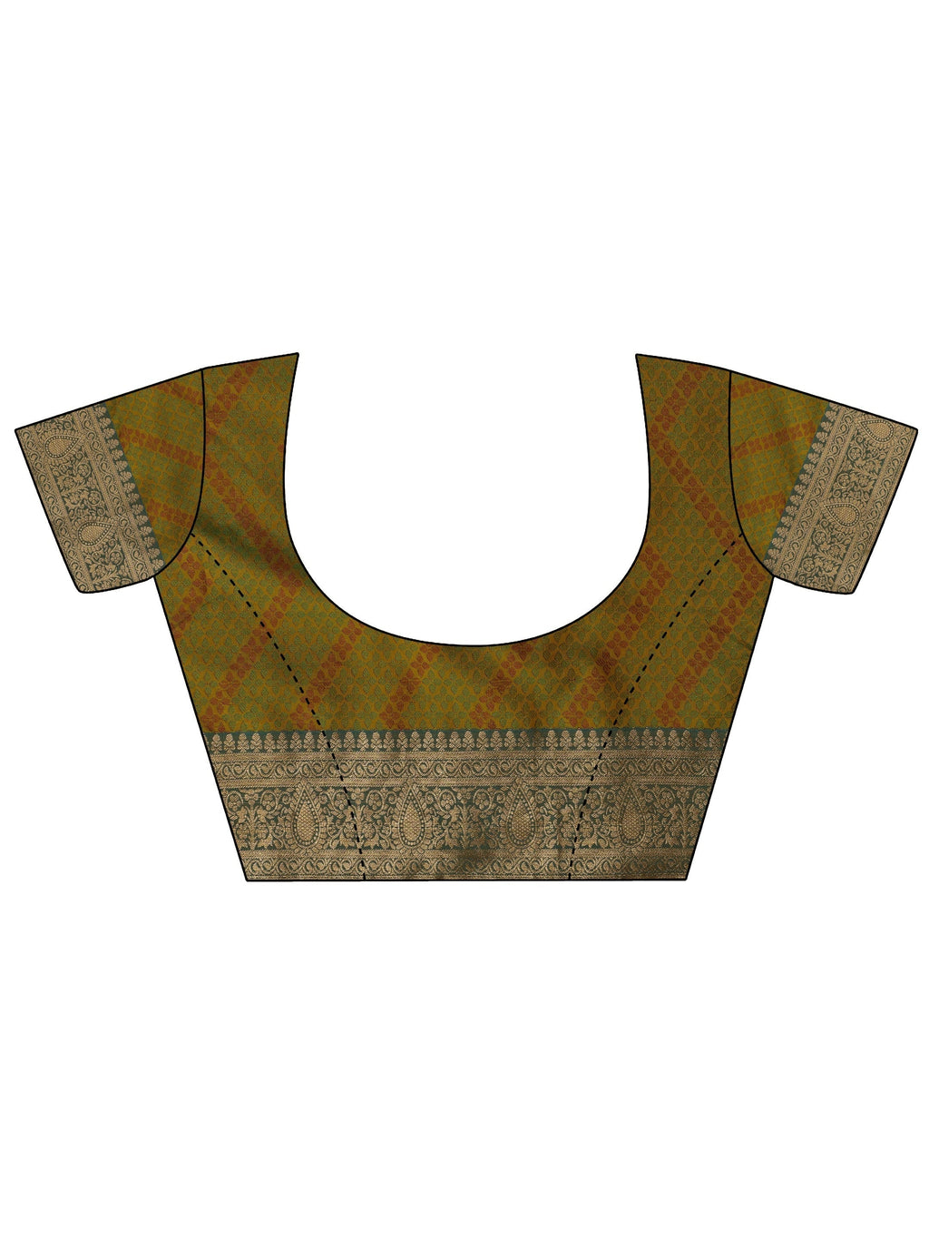 Green Woven Design Banarasi Silk Blend Saree With Unstitched Blouse Piece