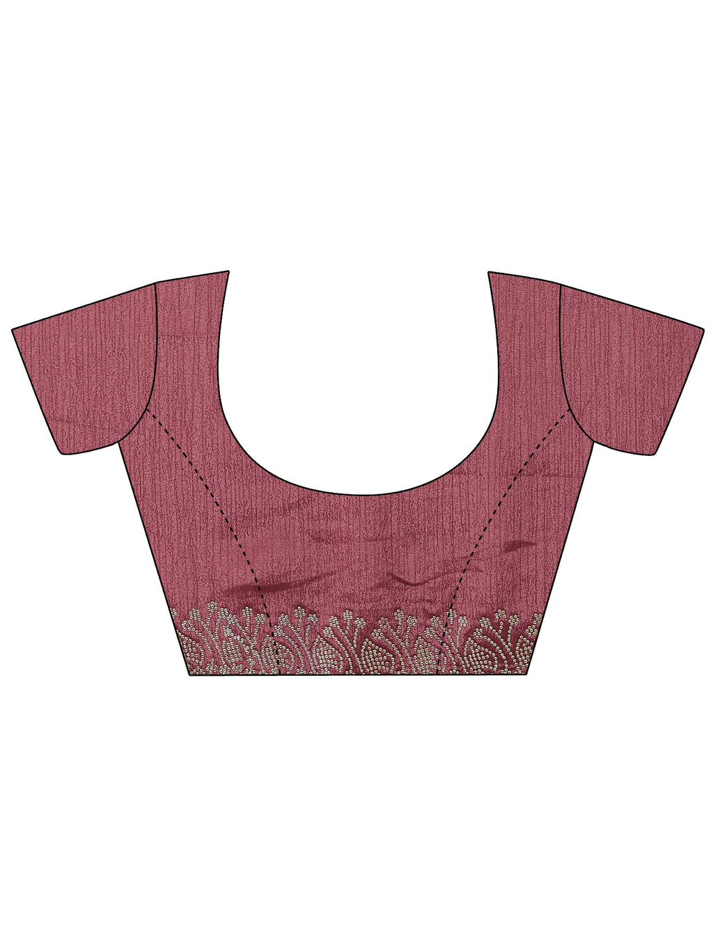 Mauve Embellished Silk Blend Saree With Unstitched Blouse Piece