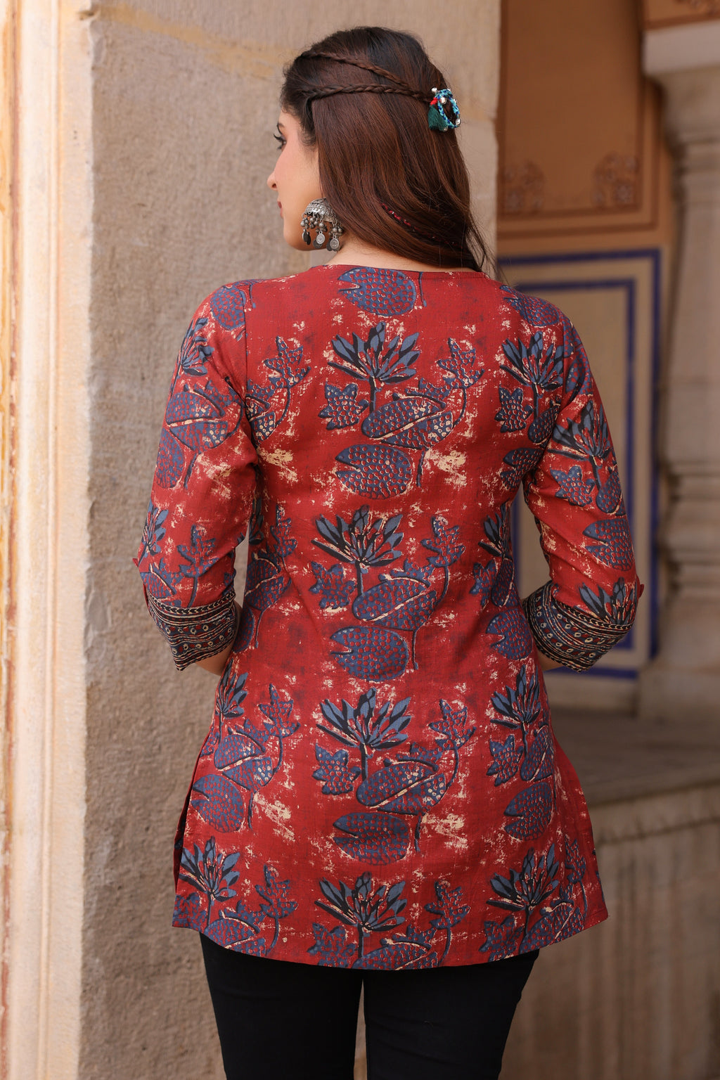 Floral Print Cotton Top