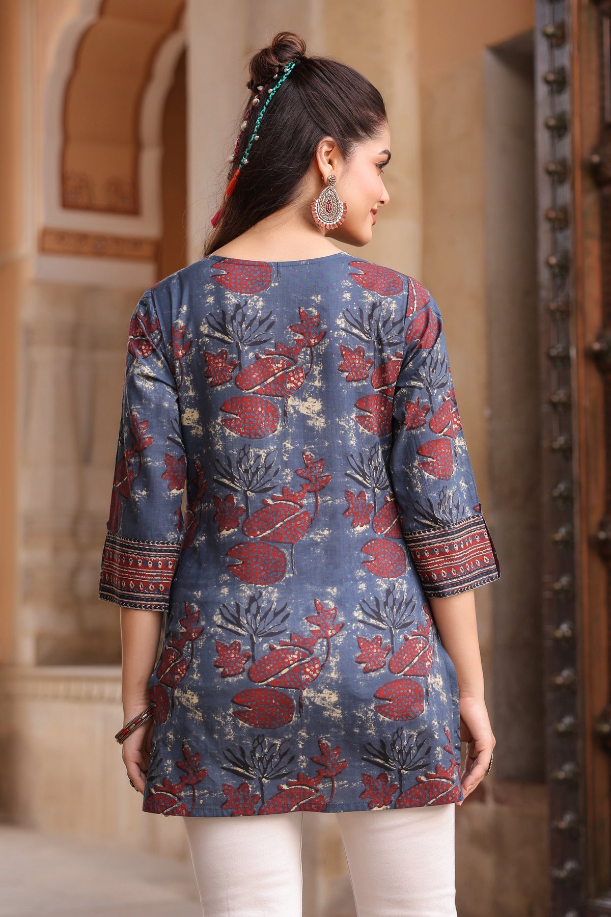 Floral Print Cotton Top