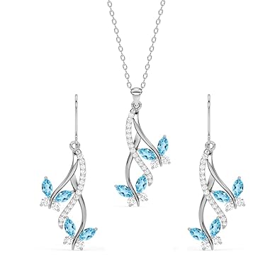 Pendant Earrings Chain Bracelet Ring for Women & Girls| Platinum Plated