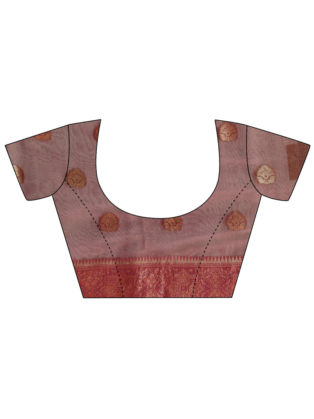 Burgundy Jacquard Woven Design Silk Blend Saree