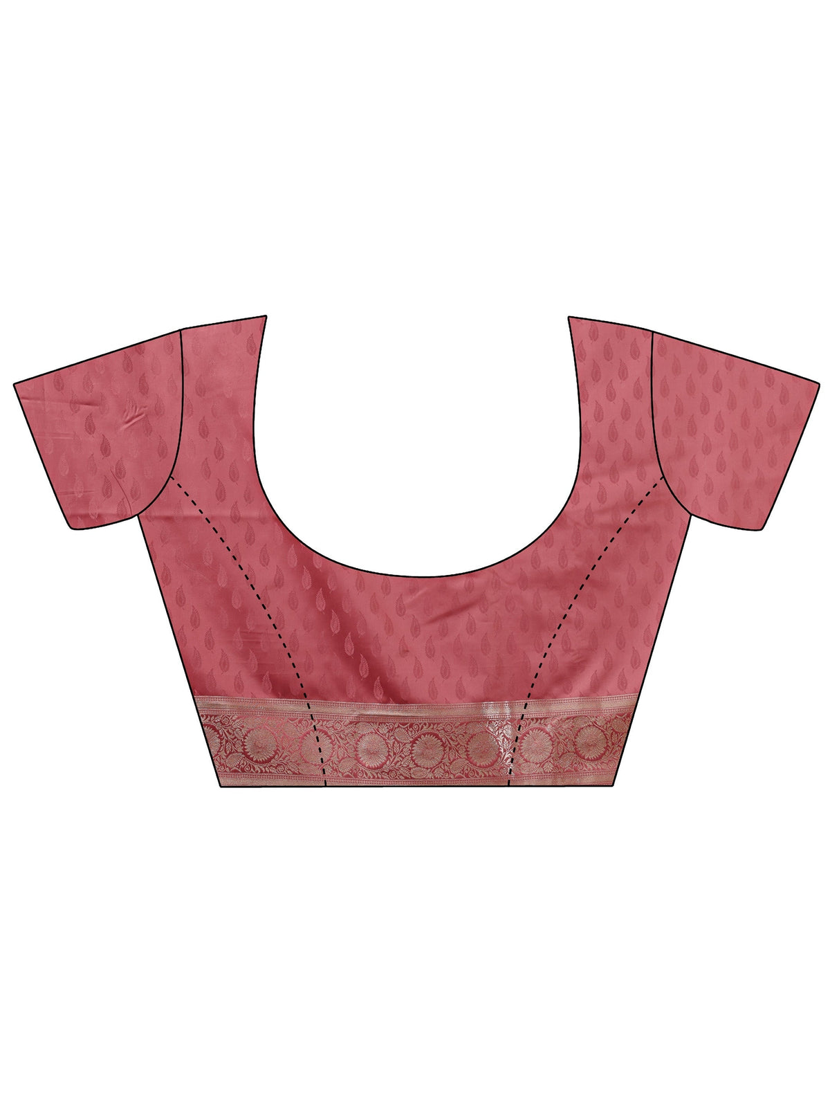 Pink Kanjeevaram Silk Blend Saree