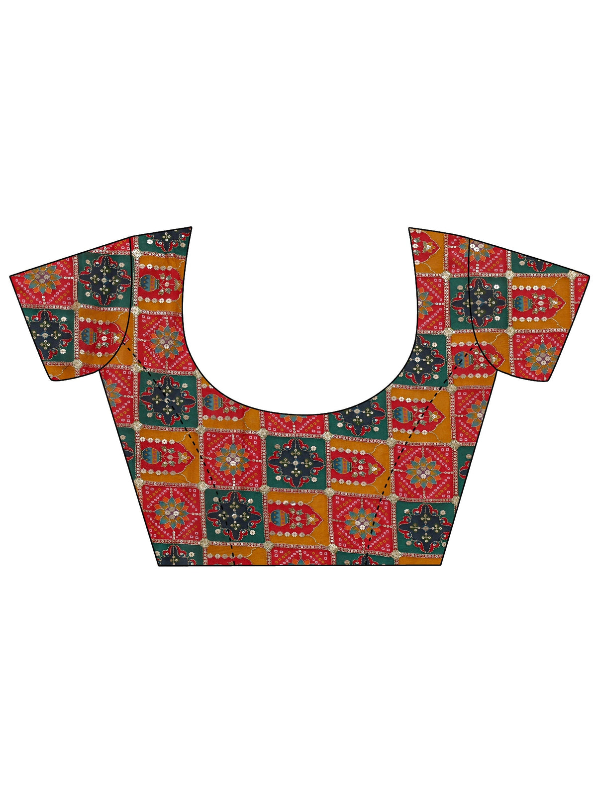 Red Solid Chiffon Saree With Unstitched Blouse Piece
