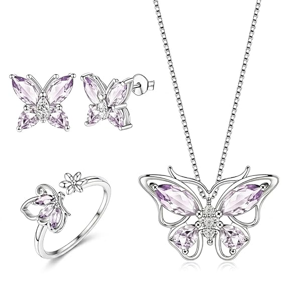 Pendant Earrings Chain Bracelet Ring for Women & Girls