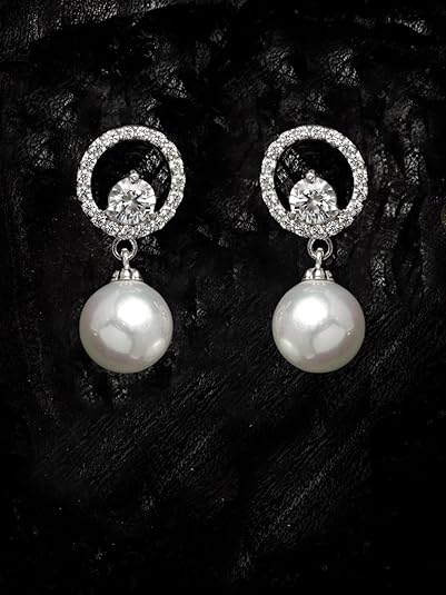 Pendant Earrings Chain Bracelet Ring for Women & Girls| Platinum Plated