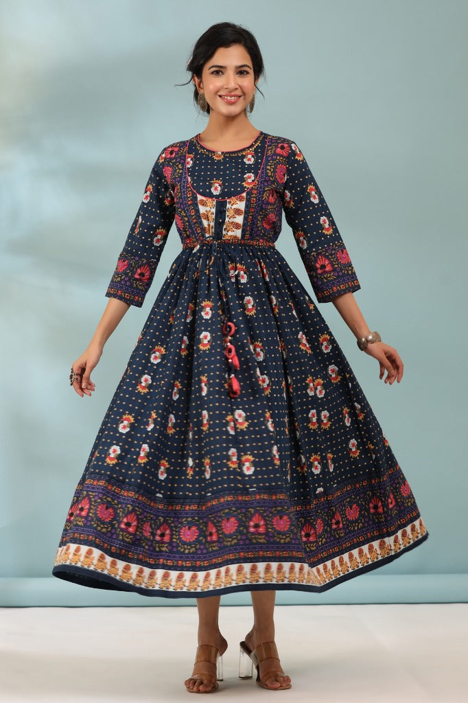 Women Printed Pure Cotton Ethnic Dresses