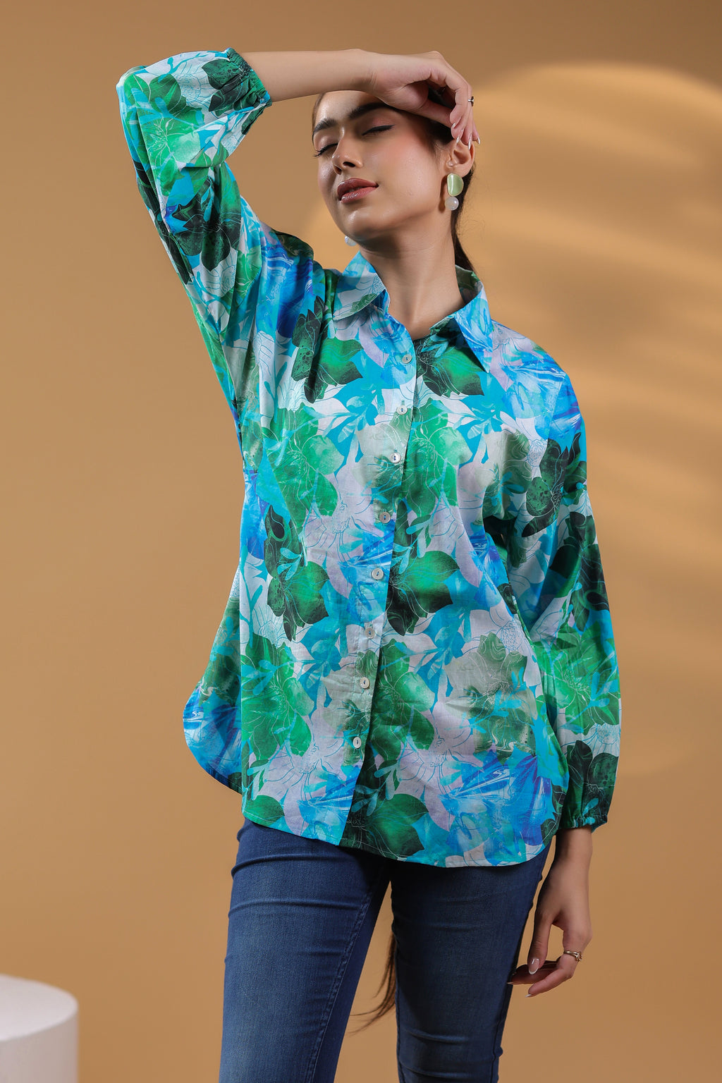 Women Floral Print Cotton Top