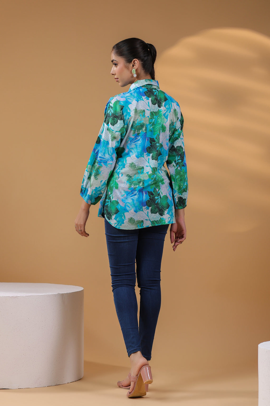 Women Floral Print Cotton Top