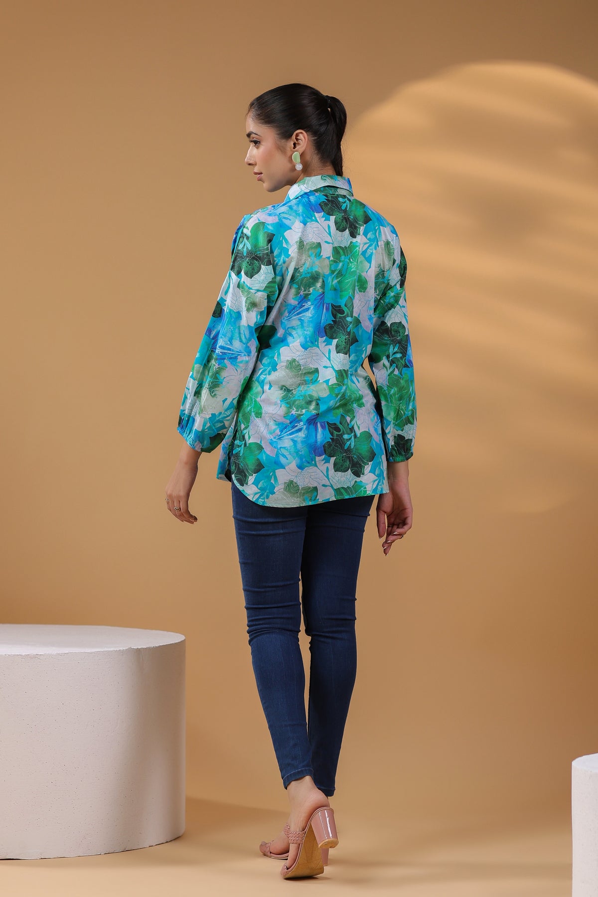Women Floral Print Cotton Top