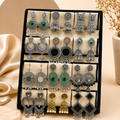 Premium Earring 12 Pair Foldable Velvet Earring Display Box