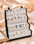 Premium Earring 12 Pair Foldable Velvet Earring Display Box