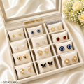 Premium Earring 12 Pair Foldable Velvet Earring Display Box