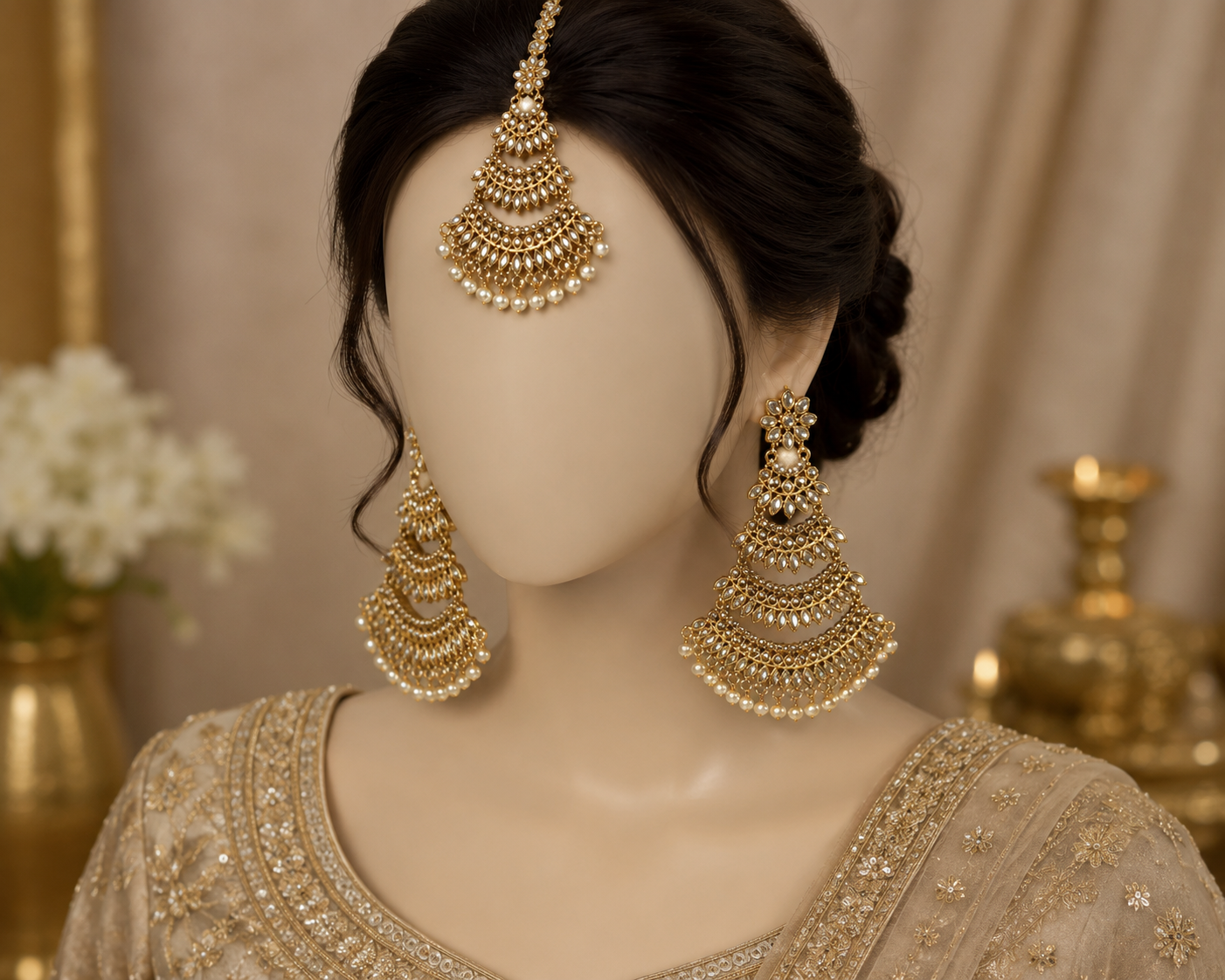 Pendant Earrings Chain Bracelet Ring for Women & Girls