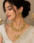 Fancy matte finish Jewelery Set diva Necklace Gold-plated jewellery set