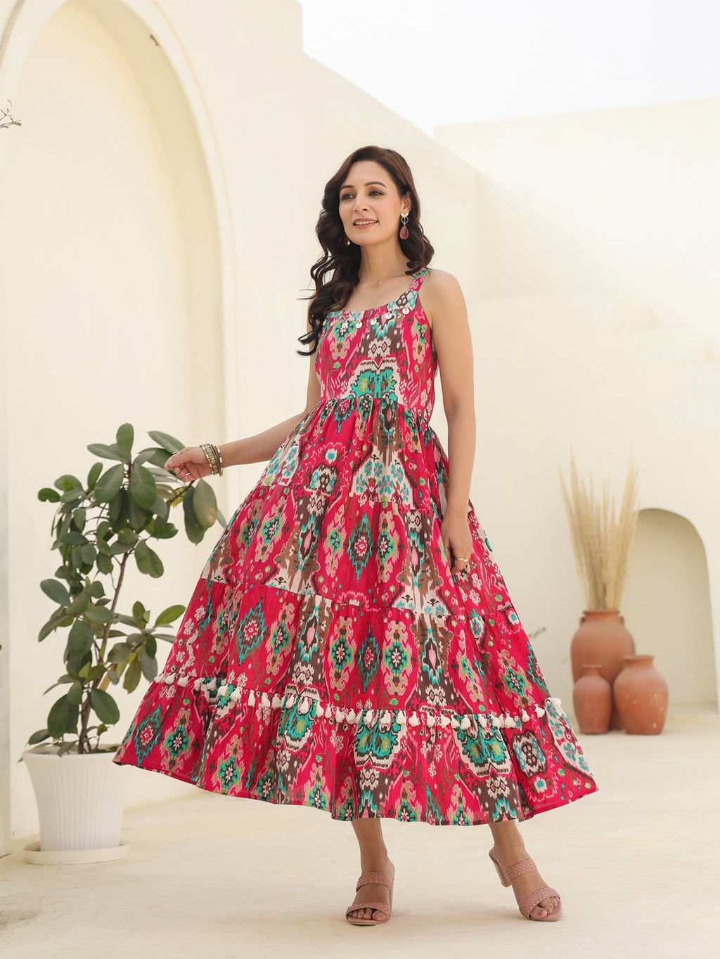 Printed Pure Cotton Ethnic Dress