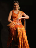 Mustard Meenakari Banarasi Silk Blend Saree