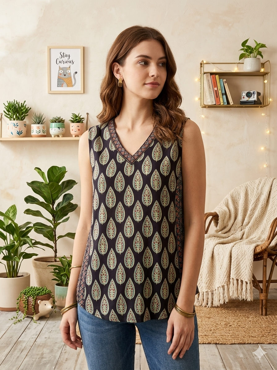 Print Cotton Top