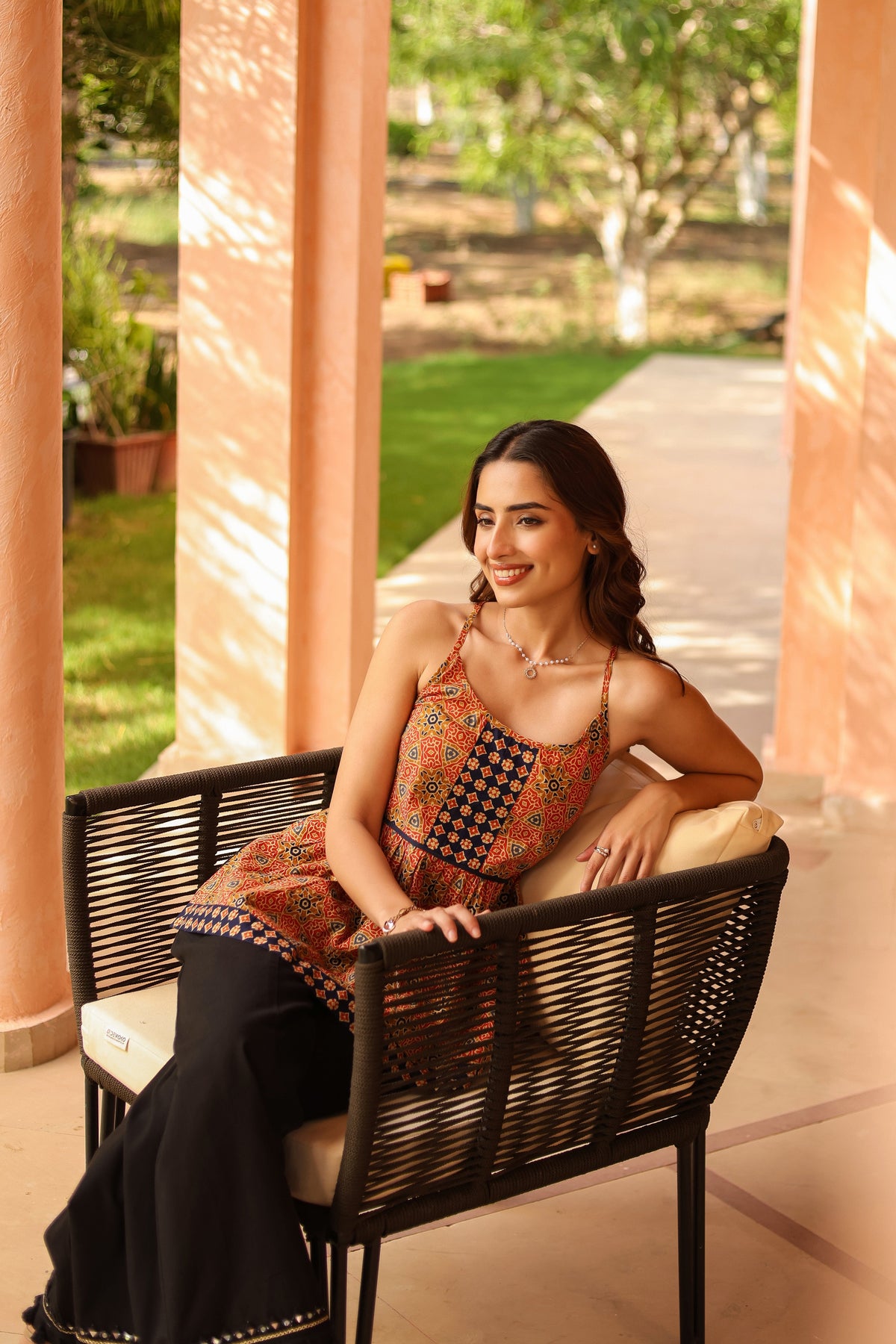 Women Printed Cotton Peplum Top