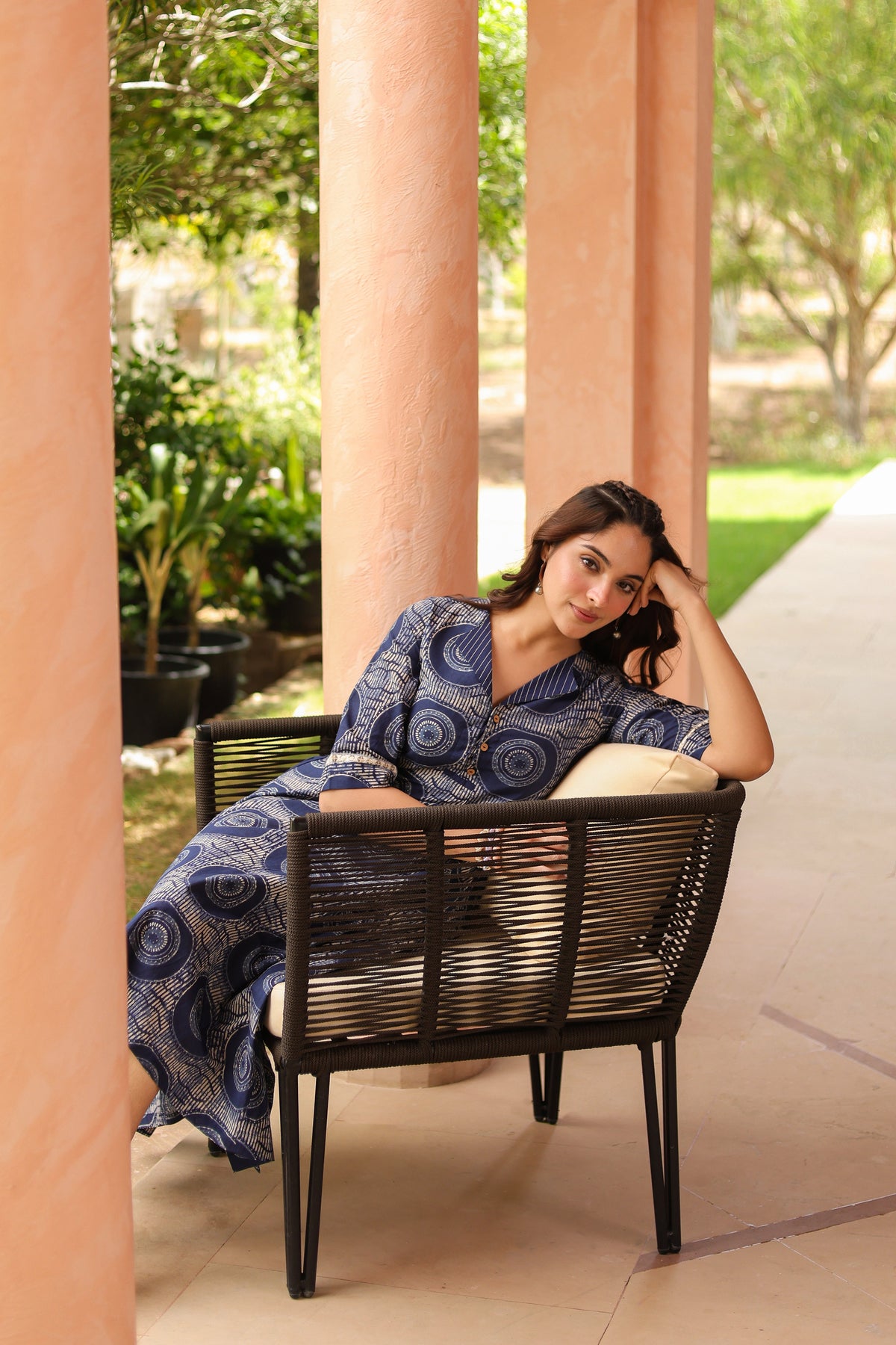 Women Fit & Flare Midi Ethnic Dress