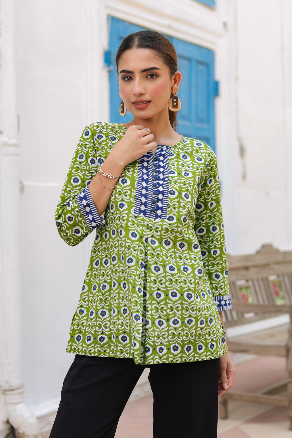 Women Floral Print Cotton Regular Top