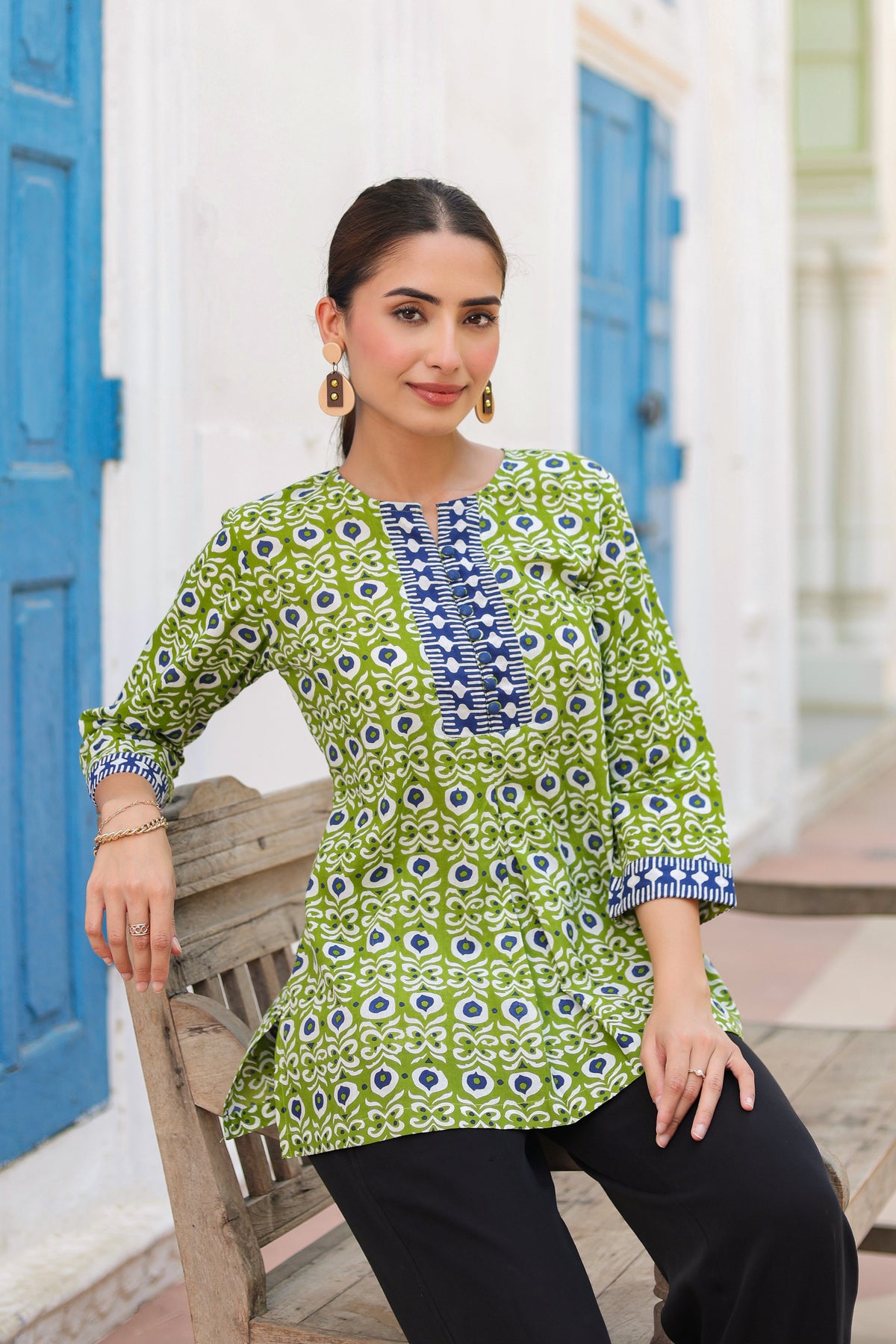 Women Floral Print Cotton Regular Top