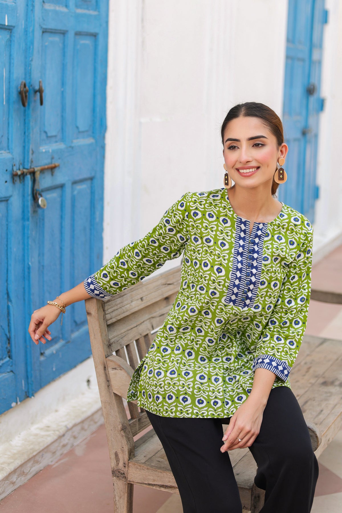 Women Floral Print Cotton Regular Top