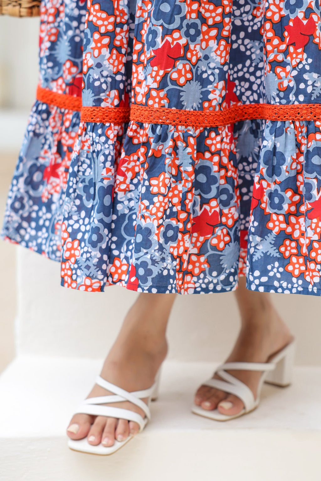Pure Cotton Fit & Flared Midi-Dress